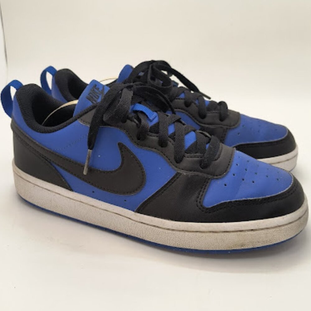 Nike Kids Court Borough Low Recraft Sneakers Blue, White and Black 6.5Y